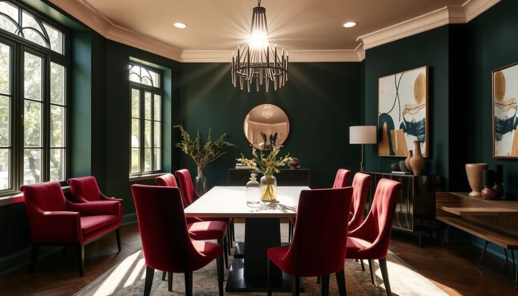 chic dining room color schemes