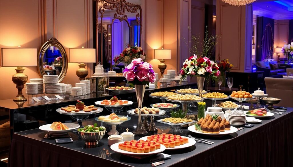 elegant buffet displays