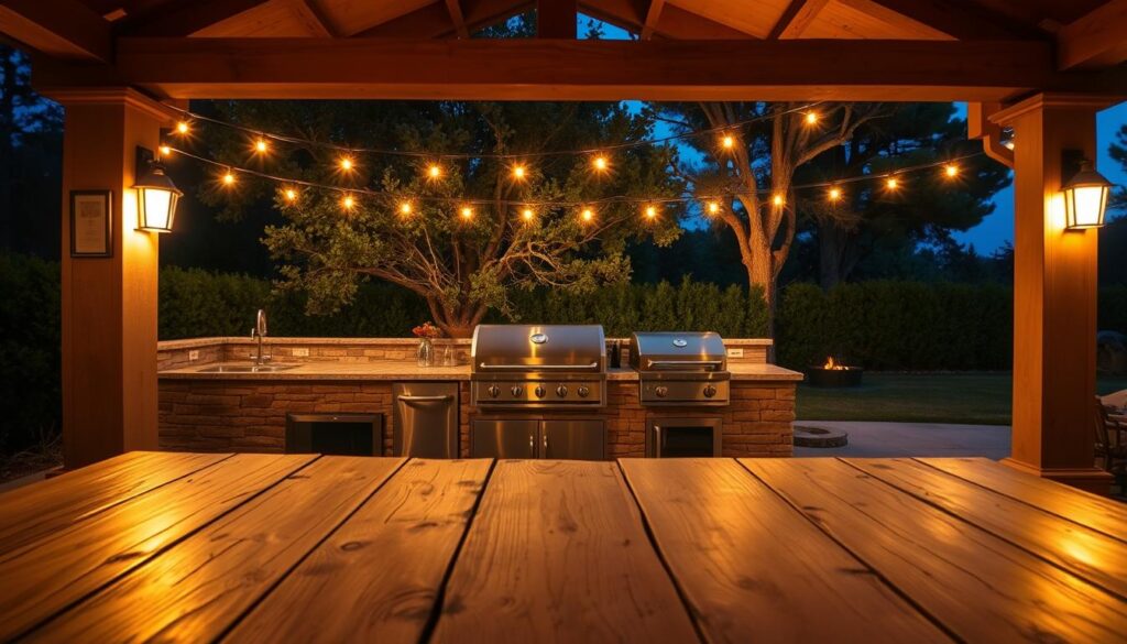 outdoor kitchen lighting